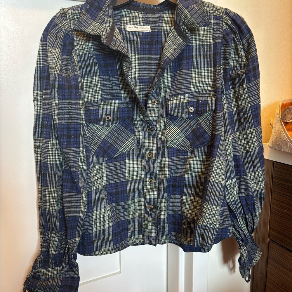 We The Free Plaid Button-Up Shirt